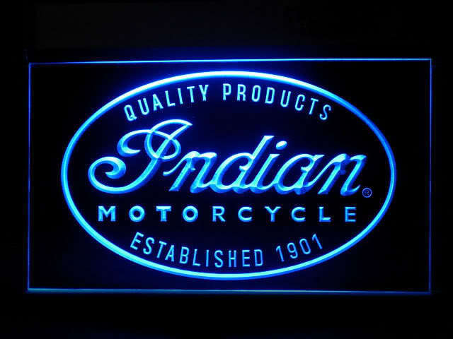 Indian Motorcycle LED Light Sign